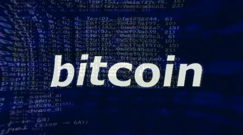 Bitcoin source code distortion beta Stock Footage 56035642
