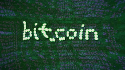 Bitcoin source code distortion delta Stock Footage 56036563