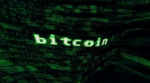 Bitcoin source code distortion gamma Stock Footage 56040753