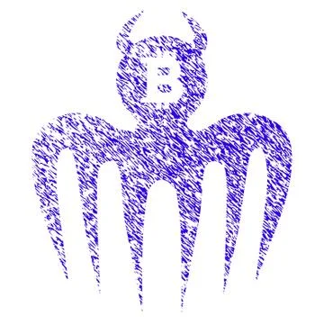 Bitcoin Spectre Devil Icon Grunge Watermark Stockillustratie