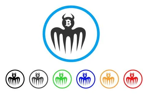 Bitcoin Spectre Devil Vector Icon 스톡 일러스트