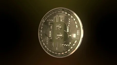 Bitcoin Spin Stock Footage 85059748