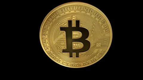 Bitcoin Spin Loop 4K Stock Footage 82243640