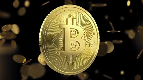 Bitcoin spin rotate loop Stock Footage 243351800