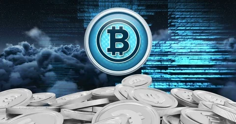 Bitcoin stack 4k Stock Footage 107391572