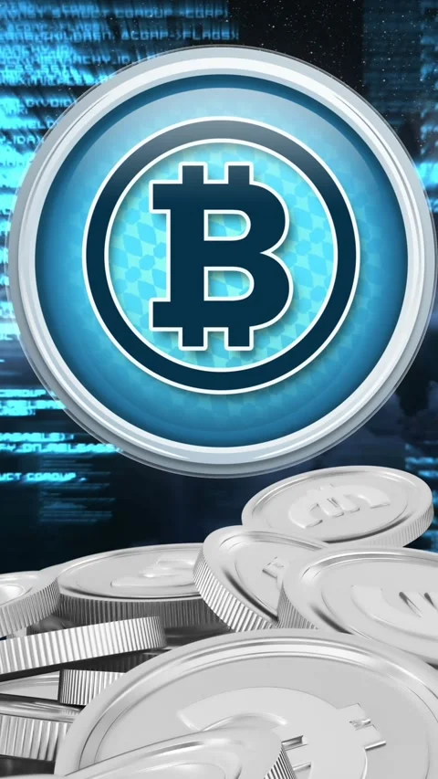 Bitcoin stack 4k Stock Footage 323910995