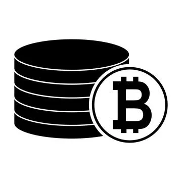 Bitcoin stack coin, flat icon money design, cash sign vector illustration Stock Illustration