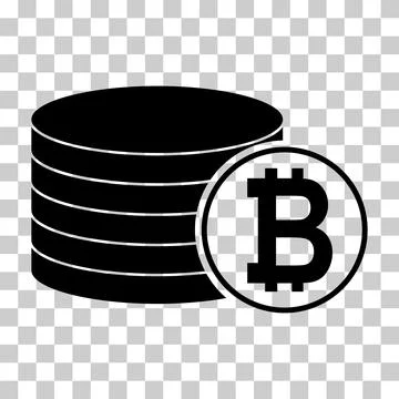 Bitcoin stack coin, flat icon money design, cash sign vector illustration Stock Illustration