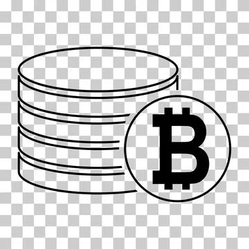 Bitcoin stack coin, flat icon money design, cash sign vector illustration Stock Illustration