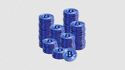 Bitcoin Stack Stock Footage 328194863