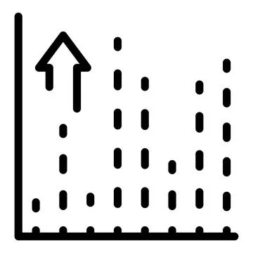 Bitcoin statement icon, outline style 스톡 일러스트