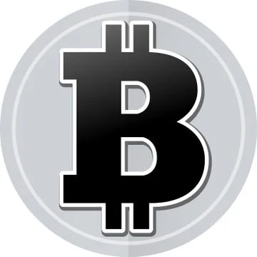 Bitcoin sticker icon Stock Illustration
