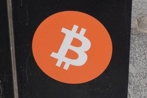 A bitcoin Sticker Stock Photos