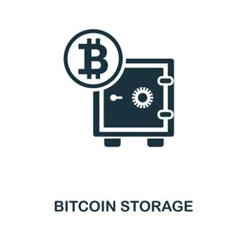 Bitcoin Storage icon. Monochrome style design from crypto currency icon Stock Illustration