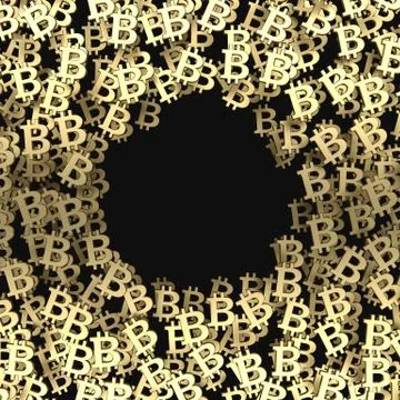 Bitcoin symbol background 3d rendering Stock Illustration