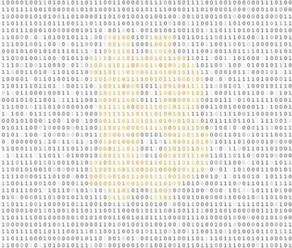 Bitcoin symbol binary code Stock Illustration