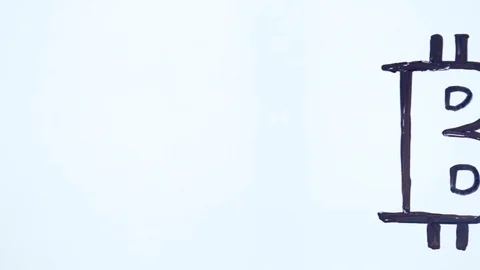 Bitcoin symbol close up Stock Footage 85922668