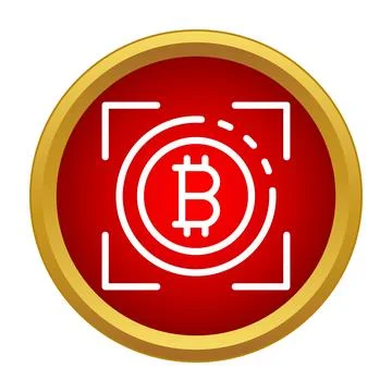 Bitcoin symbol finding location within a target frame Stockillustratie
