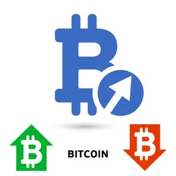 Bitcoin symbol in flat design for internet money. Symbol of the Stock Illustration