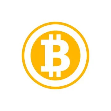 Bitcoin symbol in flat style. Cryptocurrency logo. EPS 10 Stock Illustration