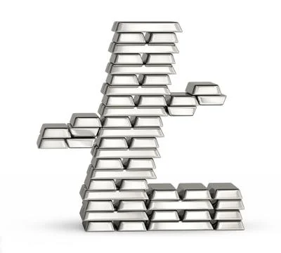 Bitcoin symbol from gold bars Illustrazione stock