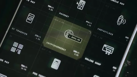Bitcoin symbol icon for Cryptocurrency selected by a user Stock Footage 333849379