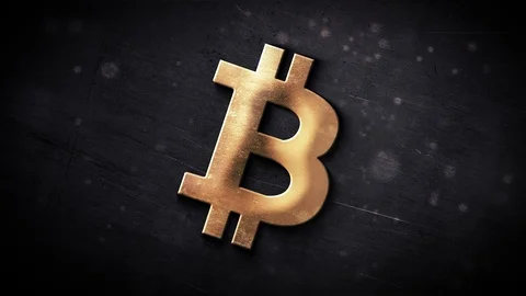 Bitcoin Symbol Logo on Particle Background. 4K High Resolution Bitcoin. 스톡 동영상 97144780