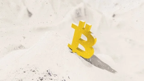 Bitcoin Symbol on Mountain Concept 4K Animation, 3D Rendering Stock Footage 122247913