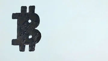 Bitcoin symbol only up Stock Footage 85922690