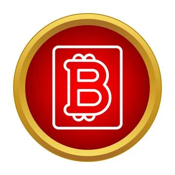 Bitcoin symbol representing digital cryptocurrency finance technology Stock Illustration