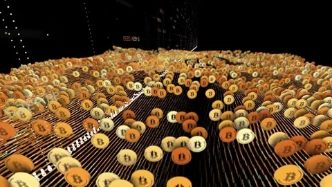 Bitcoin symbol technology, Science Technology hi tech background design. Stock Footage 336443736
