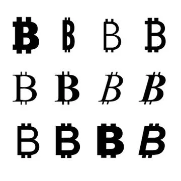 Bitcoin symbol variation Ilustración de archivo