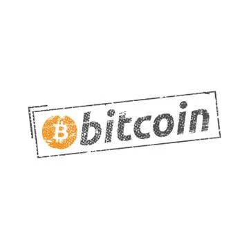Bitcoin symbol vector stamp Stock Illustration