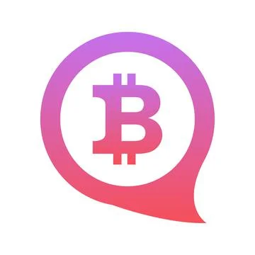 Bitcoin talk logo element design template icon Stock Illustration