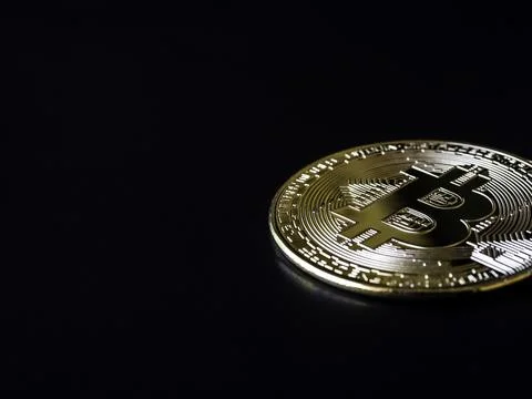 Bitcoin technology background. Stock Photos