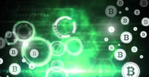 Bitcoin technology information interface 스톡 일러스트