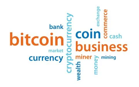 Bitcoin text Stock Illustration