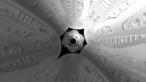 Bitcoin Time Tunnel Effect Silver Stock Footage 238807780