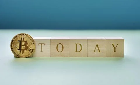 Bitcoin today. Stock Photos