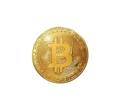 Bitcoin token isolated on white background Stock Illustration