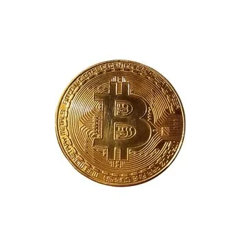 Bitcoin token isolated on white background Stock Illustration