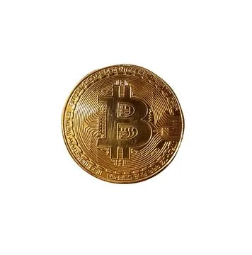 Bitcoin token isolated on white background Stock Illustration
