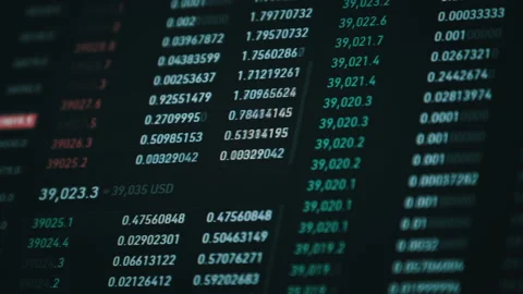 Bitcoin Trading with Price Evolution, Cryptocurrency Exchange Chart Online Stock Footage 171812880
