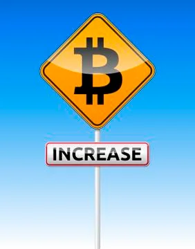 Bitcoin traffic board Stock Illustration