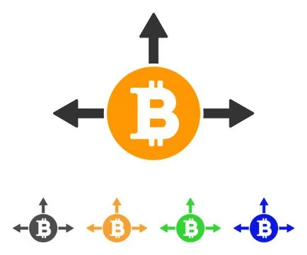 Bitcoin Variant Directions Vector Icon Illustrazione stock