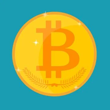 Bitcoin vector icon isolated on a background. Stock Illustration