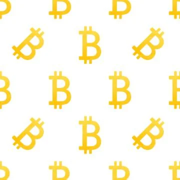 Bitcoin Vector is an isolated simple seamless pattern. Bitkoins icon symbol on a Stock Illustration
