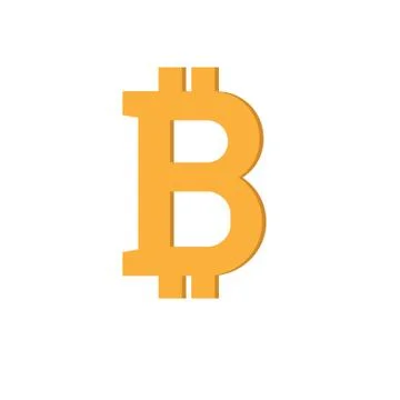 Bitcoin vector logo, 3d flat icon Illustrazione stock