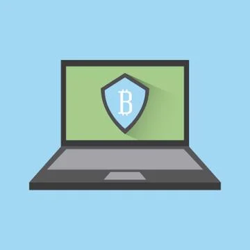Bitcoin virtual coin design 스톡 일러스트