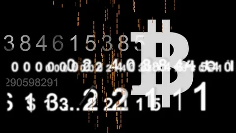 Bitcoin virtual currency background Stock Footage 72419210